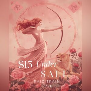 Inventory Clear Out 12. 26 $15 Under raid train  All Sales Final